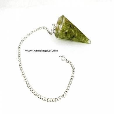 Green Aventurine Orgone Pendulum With Chain