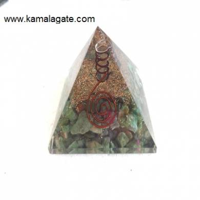 Green Aventurine Orgone Pyramid With Quartz Point [Big]