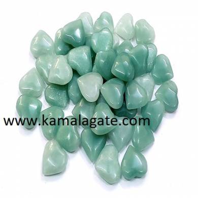 Green Aventurine Small Puffy Hearts