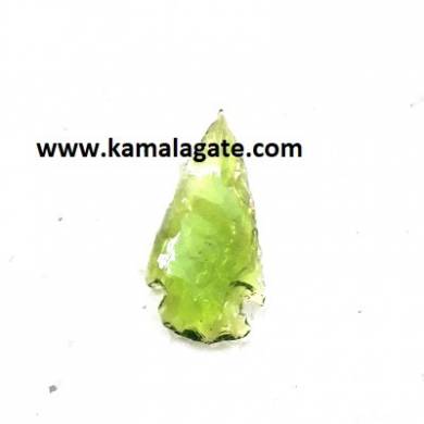 Green Color Glass Arrowhead