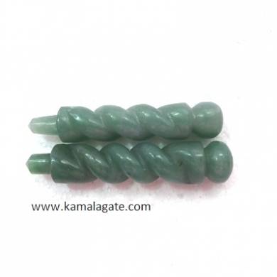 Green Aventurine Twisted Healings Wands