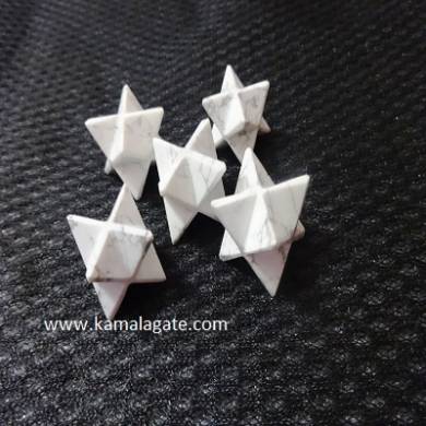 Howlite Merkaba Stars