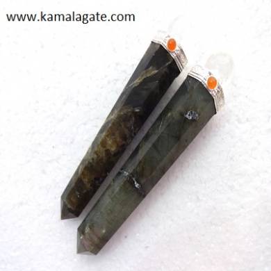Labrodolite Healings Wands With Crystal Ball