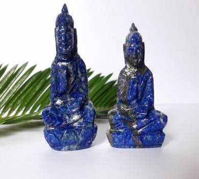 Lapiz Lazuli Gemstone Carved Buddha