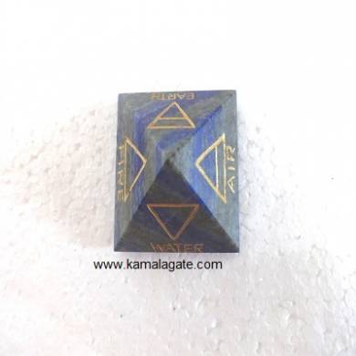 Lapiz Lazuli Engraved Four Elements 