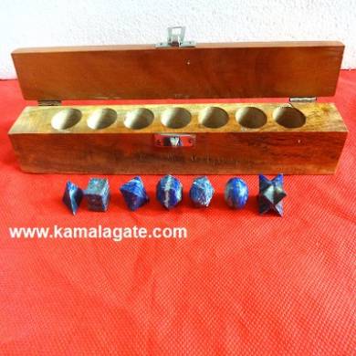 Lapiz Lazuli Seven Pieces Geometry Sets With Wooden Box