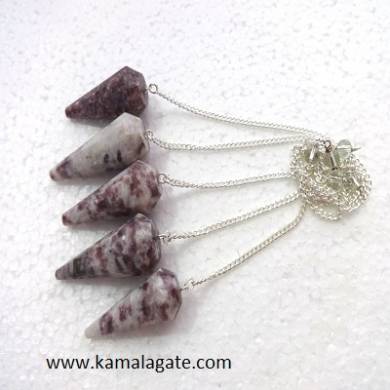 Lepetolite Faceted Pendulums