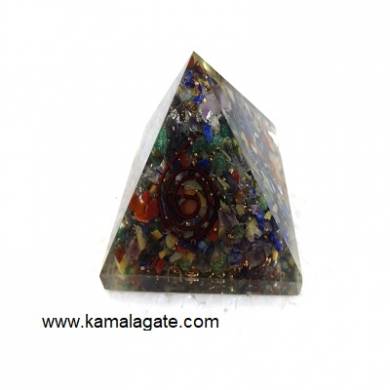 Orgone Mix Small Chips Stones Pyramid (Small) 