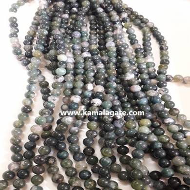 Moss Agate 8 mm Loose Beads For Jewelry Making