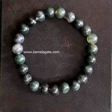 Moss Agate 8mm Beads Bracelet