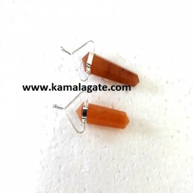 Peach Aventurine Double Point Pencil Pendent