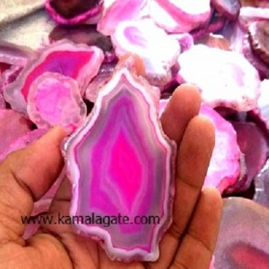Pink agate slices 3-4 inch wholesale