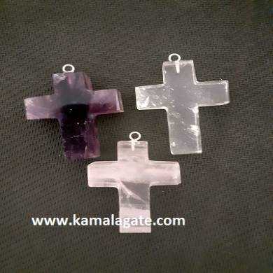 R.A.C Gemstone Cross Pendant Sets