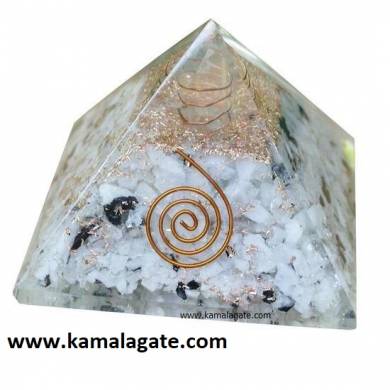 Orgone Rainbow Moonstone Pyramid