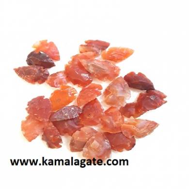 Red Cardelian Gemstone Arrowheads 1inch