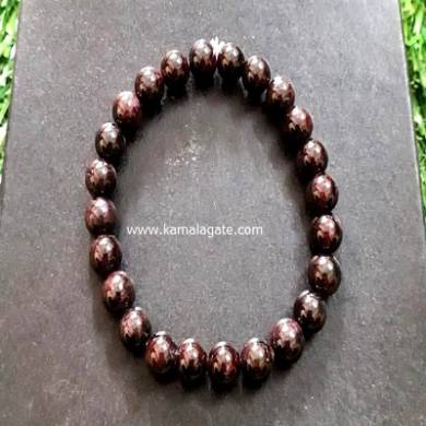 Red Garnet 8mm Beads Bracelet