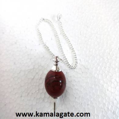 Red Jasper Ball Pendulum (Silver)