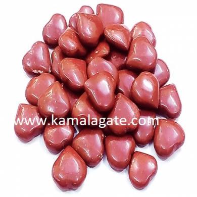 Red Jasper Small Puffy Hearts