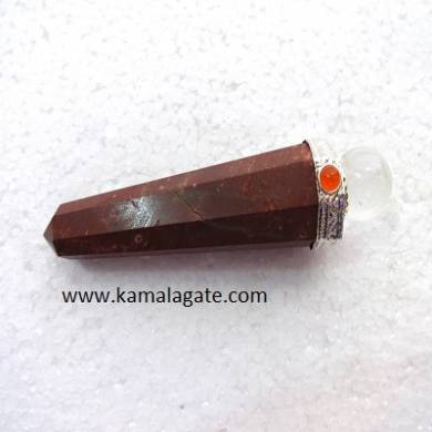 Red Jasper Healings Wands With Crystal Ball