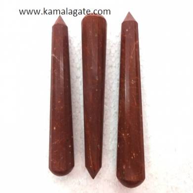 Red Jasper Faceted Massage Wands 