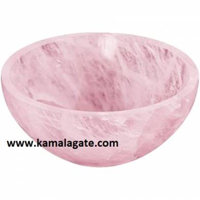 Rose Quartz Gemstone 4 Inch Carving Bowls