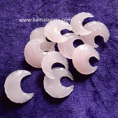 Rose Quartz Crescent Moon Shape 