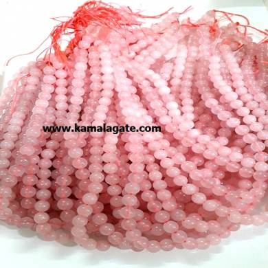 Rose Quartz 8 mm Loose Beads For Jewelry Making