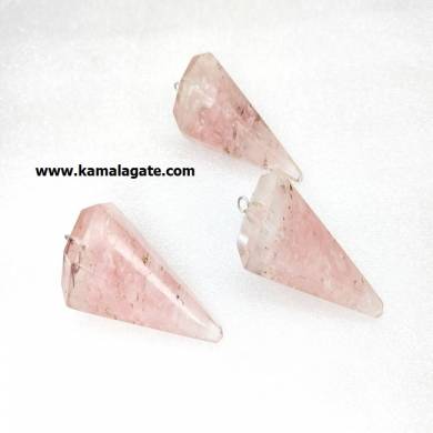 Rose Quartz Orgone Pendulums & Pendants