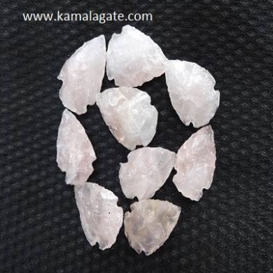 Rose Quartz Gemstone  Arrowheads 1 inch  