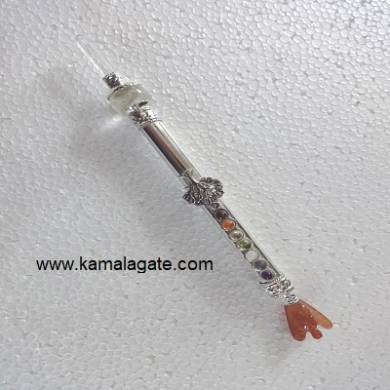 Seven Chakra Metal Healing Sticks With Orange Aventurine  Angel