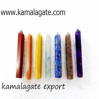 Seven Chakra Gemstone Point Set Wholesale Set