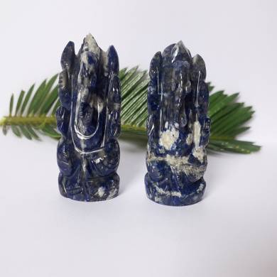 Sodalite Hand Carved Gemstone Ganesha
