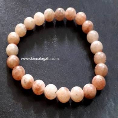 Sunstone 8mm Beads Bracelet