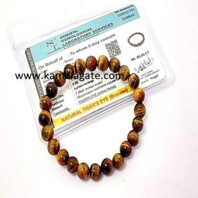 Tiger Eye 8m.m Bracelets with Certificated