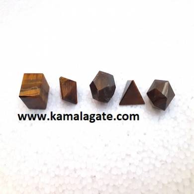 Tiger Eye Five Pieces Geometry Sets