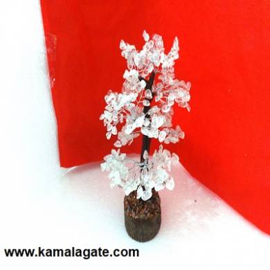 Gemstone Crystal Quartz Tree With Thick Roots- 200 chips