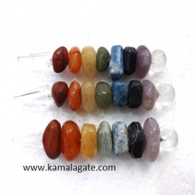 Tumble chakra Healing Stick With Pyramid