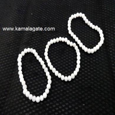 White King Gemstone Beads Elastic Bracelets