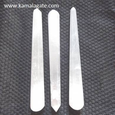 White Senelite Faceted Massage Wands 