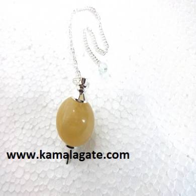 Yellow Aventurine Ball Pendulum (Silver)