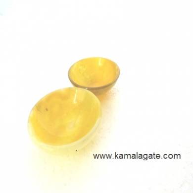 Yellow Calcedony 2 inch bowls