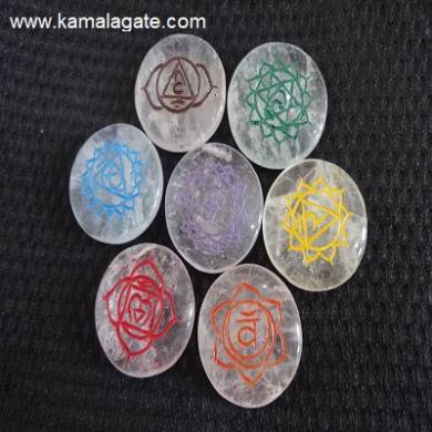 Crystal Quartz Colorful Round Sanskrit Sets