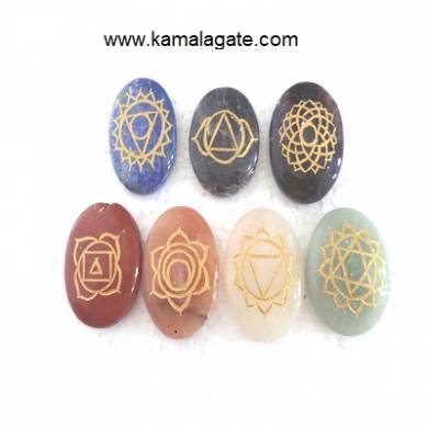 Engraved Oval Chakra Sets