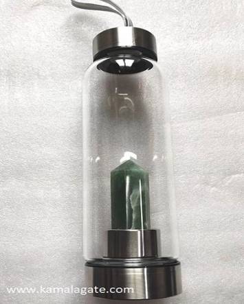 green aventurine crystal wand healing stone waterbottle