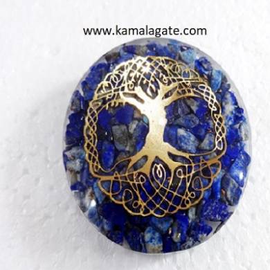 lapis lazuli orgone dome tree of life symbol